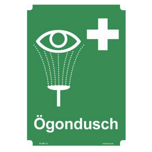 Skylt ögondusch A4