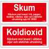 tilläggsskylt koldioxid / skum