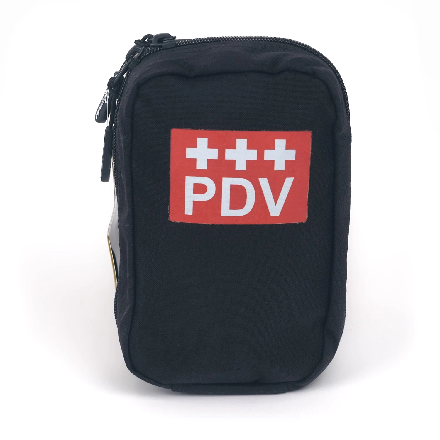 Svart första hjälpen väska med PDV-märkning
