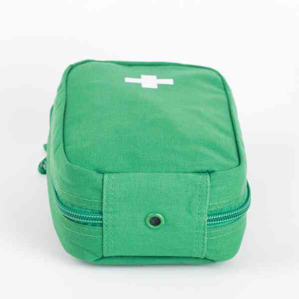 first aid bag compact bottom green