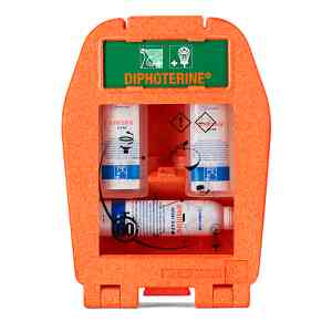 Diphotérine kemikalie-kit med orange behållare