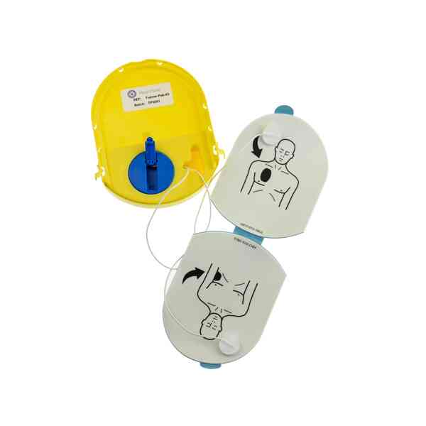 Övningselektroder med elektroder och instruktioner.