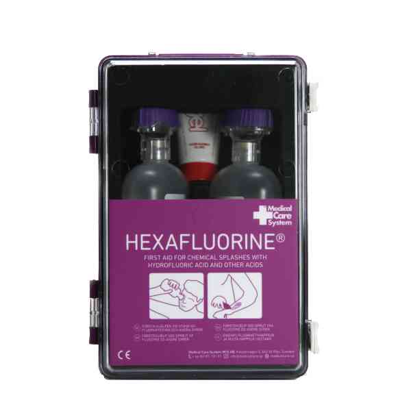 Hexafluorine Sköljstation (2x500ml, 1 Kalciumglukonat 40g)