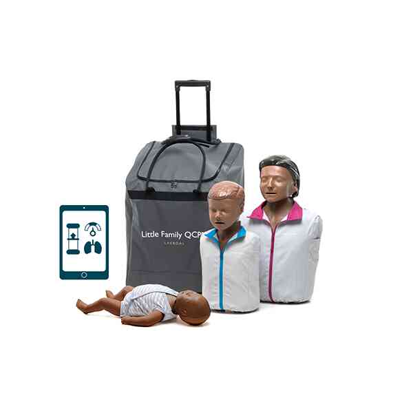 Little family mörk hud - paket med HLR-dockor