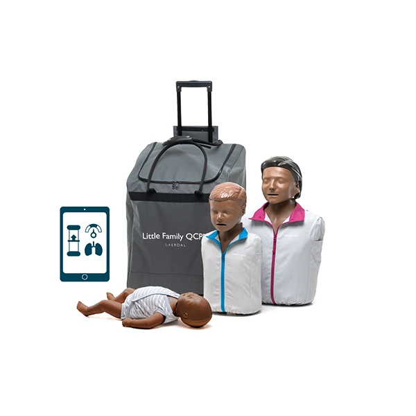 Little family mörk hud - paket med HLR-dockor