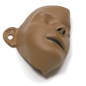 Brun ansiktsmask på vit bakgrund