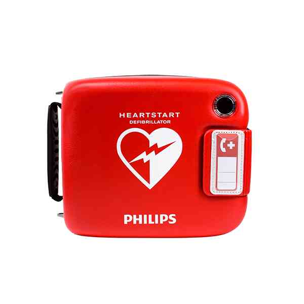 Philips HeartStart defibrillator, röd för akutvård.