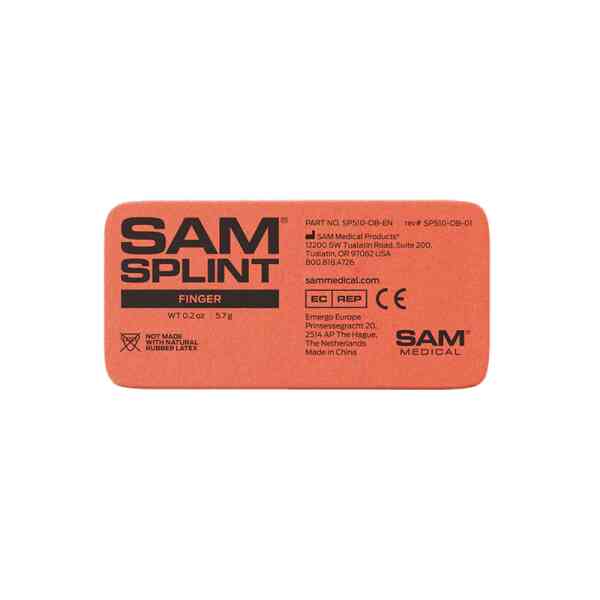 SAM Fingersplint 4", Orange/Blå