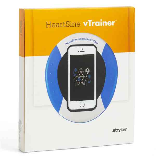 Förpackning av HeartSine vTrainer defibrillator