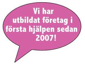 Första hjälpen utbildning för företag sedan 2007.